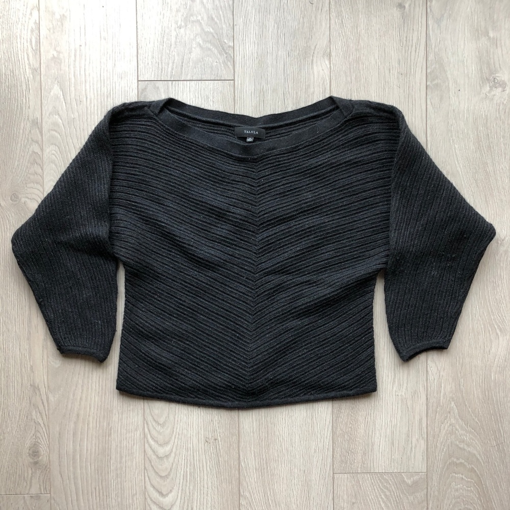 Talula Aritzia Boxy Texture Longsleeve Sweater Top